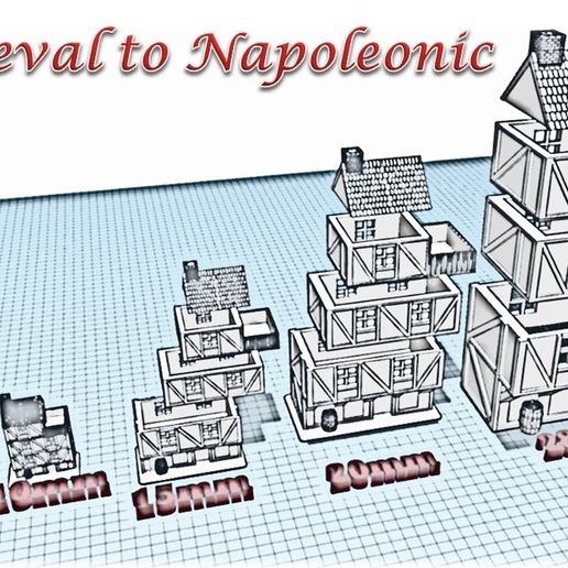 Building 1 - Medieval to Napoleonic.jpg Download STL file Building 1 - Medieval Wargame at Napoleon • 3D print design, Eskice