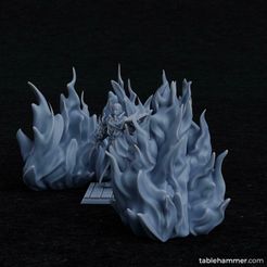 Flame-Wall-03.jpg Fichier 3D Murs de flammes (effets de flammes magiques)・Design imprimable en 3D à télécharger