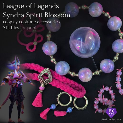 League of Legends  Syndra Spirit Blossom cosplay costume accessories
