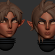 all.png ANIME SET OF SPACE ELF ALTERNATIVE HEADS 3D PRINT