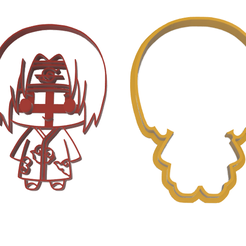 Itachi-Corta-Galleta-4.png 3D file Naruto Cookie Cutter (ITACHI UCHIHA)・3D printer model to download