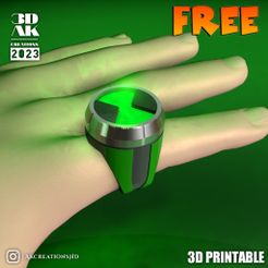 20230808_144909.jpg Free STL file Omnitrix - Ben 10 Ring STL (FREE)・3D printer model to download