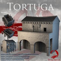 ae Se eS eS eS ee eS eo : ee te : www.cults3d.com/én/users/DarkRealms/creation www.instagram.com/darkrealmsforge =~ yA www.facebook.com/darkrealmsforge www .patreon.com/darkrealms DARK ATREALWS Archivo 3D Dark Realms - Tortuga Spanish Quarter - Casa 3・Plan de impresión en 3D para descargar