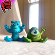 images.png Monsters Inc Mike Wazowski Multicolor Flexi Print-In-Place + figure & keychain