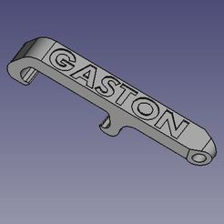 gaston.jpg STL file Gaston pocket bottle opener・Design to download and 3D print