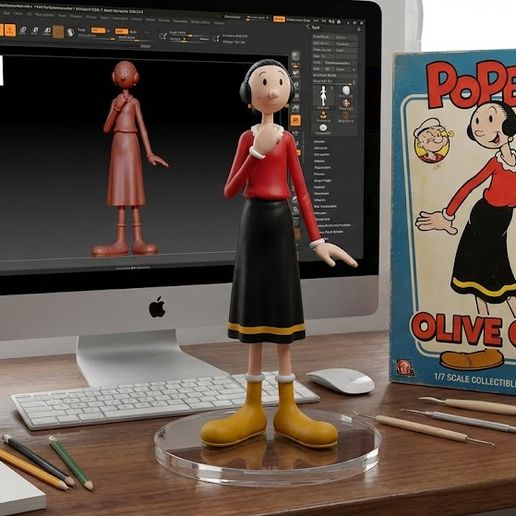 OLIVE OYL: The Heart of Nostalgia! 👠 Classic 3D Model