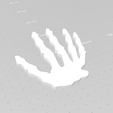 skeletonhand1.png Skeleton Hand Outline, 2D Wall Art, Silhouette STL & SVG