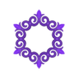 onlay20.STL Hexagonal floral decoration element relief 3D print model