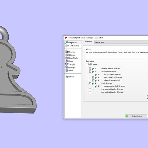 9.jpg Pawn pendant and earrings chess set 3D print model 3D print model