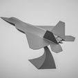 F22-3.jpg Minimalist F-22 Raptor - 3D Printable STL Model