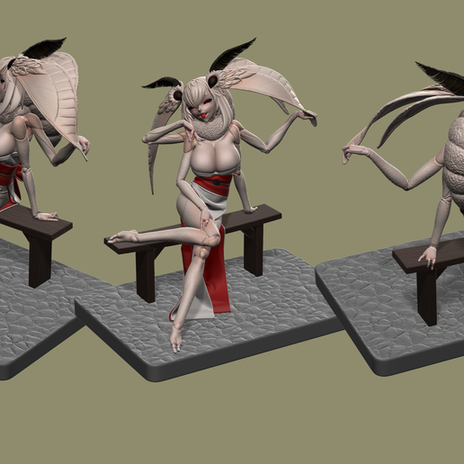 👧 Moth girl・ 3D File for ・Cults