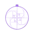 Gibonachiv2.stl Ensemble de médaillons Fibonacci