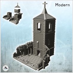 1-PREM-B09.jpg Archivo STL Iglesia en ruinas con campanario (con la versión de la torre de dados) (9) - Segunda Guerra Mundial Segunda Guerra Mundial campaña occidental EE.UU. Reino Unido Alemania・Objeto para impresora 3D para descargar