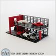 SHOW-ROOM-003.jpg Fichier STL MINI GARAGE DIORAMA POUR DIECASTS A L'ECHELLE 1/64 - MODÈLE 006 - The Show Room・Design à télécharger et à imprimer en 3D