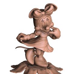 11.jpg Minnie mouse with flower. STL 3d printable