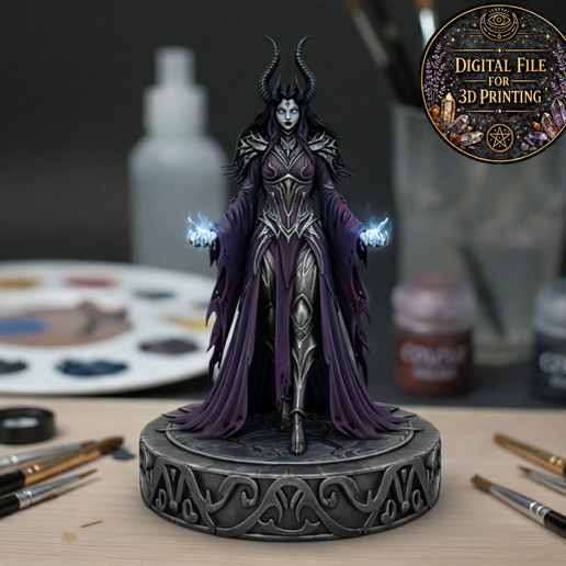 Queen Lilith STL – Dark Goddess and Infernal Empress Miniature for 3D Printing