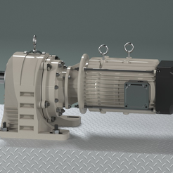 geared_motor_v1.png Gear Motor GV22110 - Foot mount