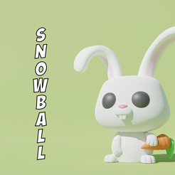 Secrets-pet-life-2.png Fichier STL gratuit SNOWBALL | La vie secrète des animaux domestiques・Design à télécharger et à imprimer en 3D