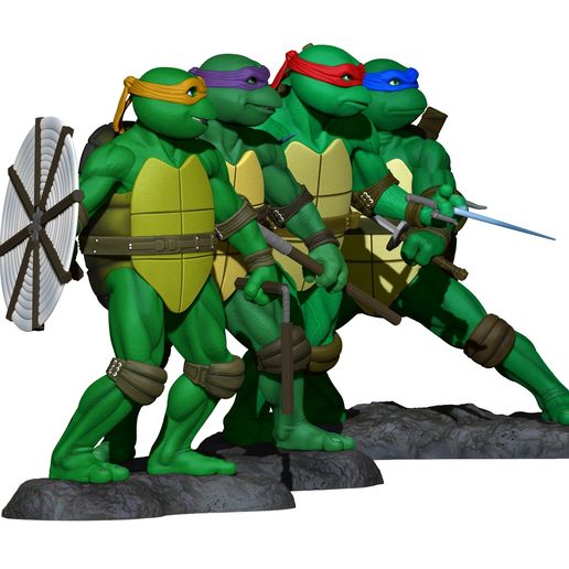 🥷 Tortugas Ninja 1990 STL・Archivo 3D para Impresión 3D・Cults