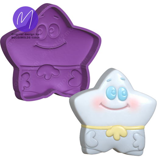 3D Patrick Star Bath Bomb STL Mold