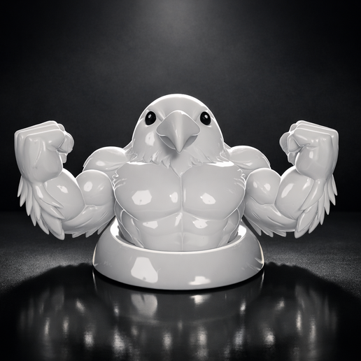 Easter Egg Strong Bird – Muscular Eagle Bunny Egg | Funny Easter Decor