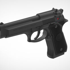 002.jpg Pistolet Beretta 92FS modèle imprimé en 3D