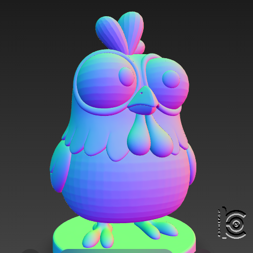 SNAG-0835.png Shock Chicken - 3D Model for Printing