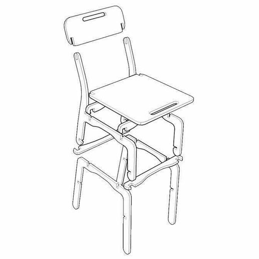 Untitled-1.jpg Free DXF file CLIP CHAIR・3D print object to download, pachek