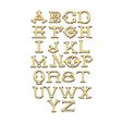 MONOGRAM-LETTERS-01.JPG Vintage Monogram Font Letters Alphabet 3D print model