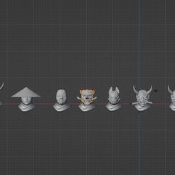 maskaras.jpg Fichier STL harlequin ninja kitbash kit・Plan à imprimer en 3D à télécharger