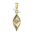 Diamond-square-cluster-Mirored-Open-link-Leaf-pendant-07.jpg Квадратный бриллиант кластер витой лист кулон залог и шарм 3D печать модели