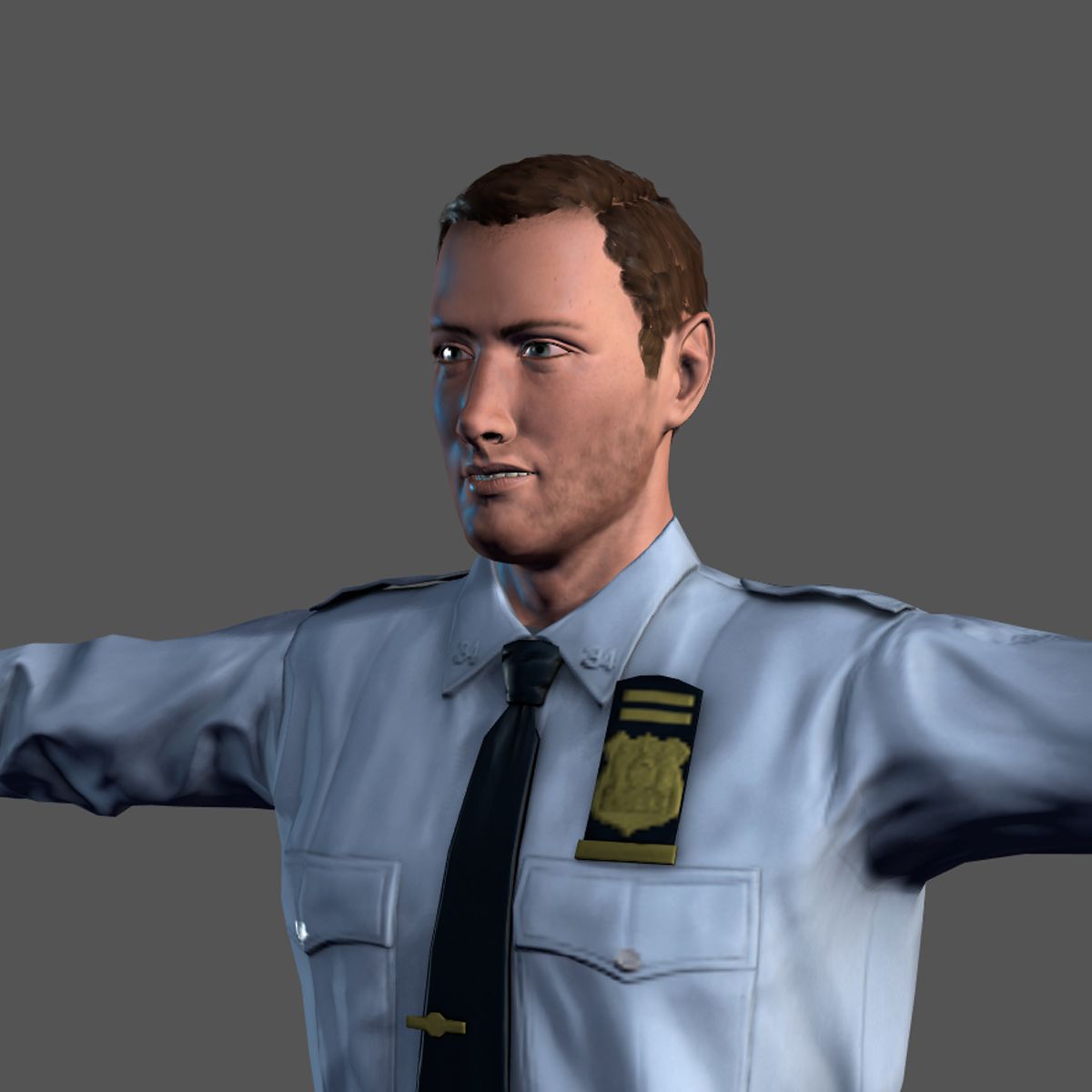 6.jpg 3D file Animated Police Officer-Rigged 3d game character Low-poly 3D model・3D printer design to download, igorkol1994