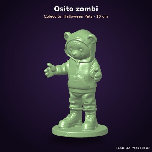 Osito zombi - figura decoración Halloween