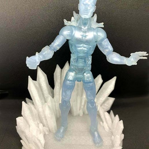 Free Stl File Ice Effect For Marvel Legends Iceman Action Figure・3d 