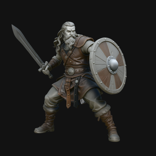 Viking Warrior Statue Design 3 - 3D Print Model