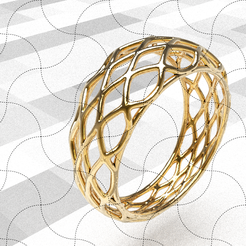 Rg129.png STL file Fine Jewelry, Mesh Ring・Design to download and 3D print