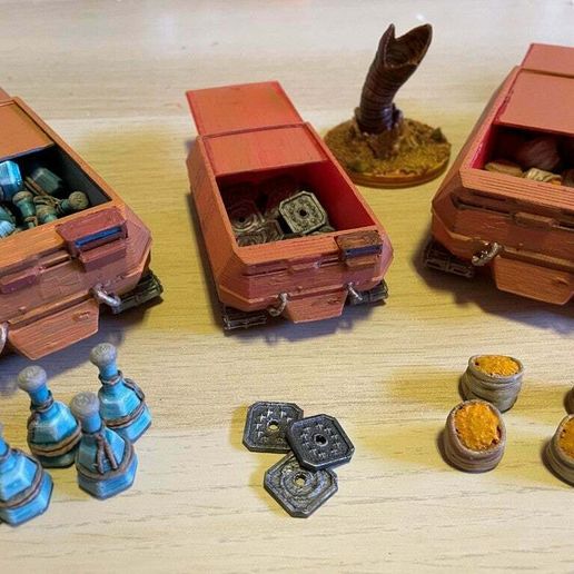 Dune Imperium Spice Harvester container for Board Game 3D model