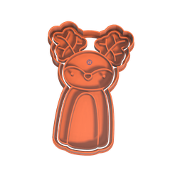 reno_2pc_9cm.png OBJ file COOKIE CUTTER COOKIE CUTTER CHRISTMAS CHRISTMAS RENO REINDEER・3D print model to download