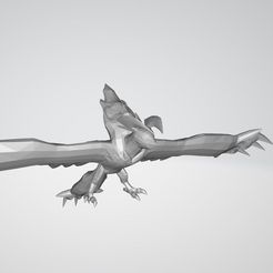 Yveltal.jpg Fichier STL Yveltal Pokemon Lowpoly・Design pour imprimante 3D à télécharger