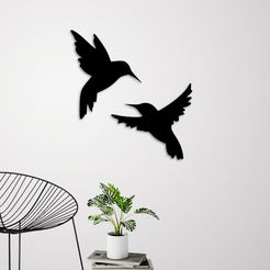 demo.jpg STL file Flying birds wall decoration・Design to download and 3D print