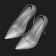 2.jpg 4 SET FASHIONABLE PENDANT WOMENS SHOES HALF-BOOTS 3D MODEL COLLECTION