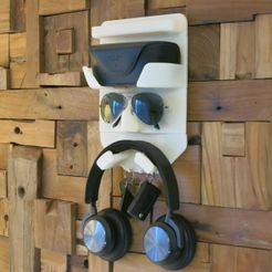 SunglassesAndHeadsetSupport.JPG STL file Modular support for sunglasses and other accessories・Design to download and 3D print