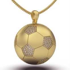 keyshot-jewelry-scene-setup-set-3.10535.jpg Archivo STL Colgante balón de fútbol・Modelo imprimible en 3D para descargar