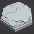 sample-ovw.png 35x30mm hex base with broken street ground (sample - battletech etc.)