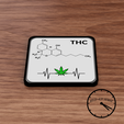 portavasos molecula thc 2.png Coaster / Weed Coasters - THC