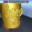 1.1.jpg STL file Game Of Thrones Lannister Coffee Mug・3D printer model to download