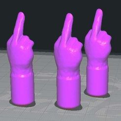 PencilTopper.jpg Archivo STL La tapa del lápiz del dedo medio・Objeto imprimible en 3D para descargar
