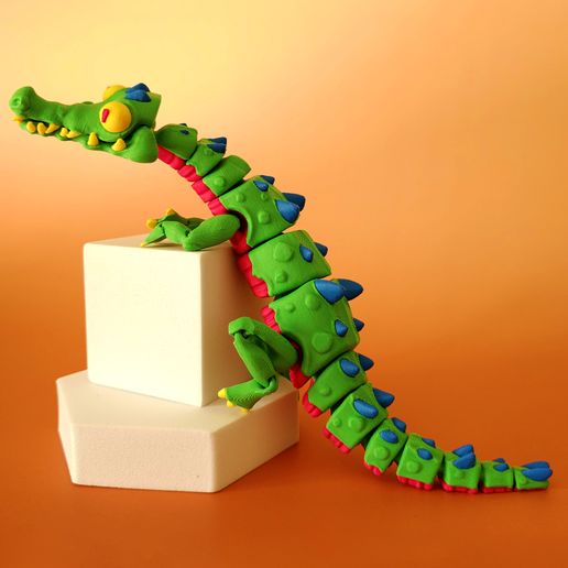 🐊Articulated Crocodile🐊 - Colored file Included・ STL File for 3D ...