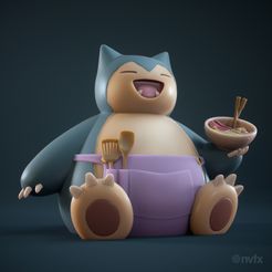 SnorlaxThumb1_1K.jpg STL-Datei Chef Snorlax (Pokemon)・Modell für 3D-Drucker zum Herunterladen