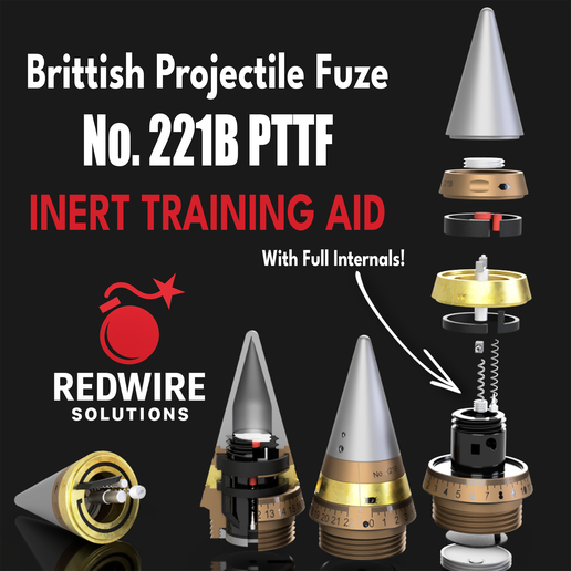 No.221B British Fuze — Full & Cutaway (Inert, Visual Replica) SUPER Realistic
